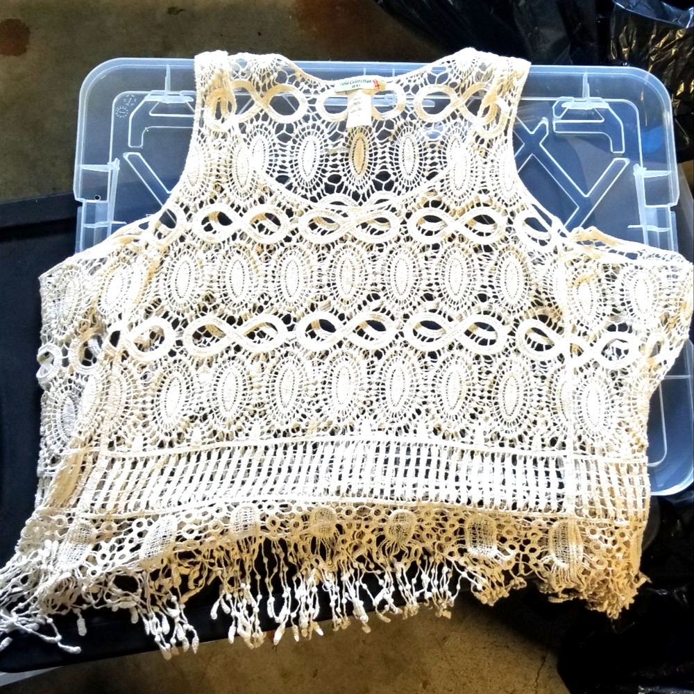 Plus size crochet tank top 2X